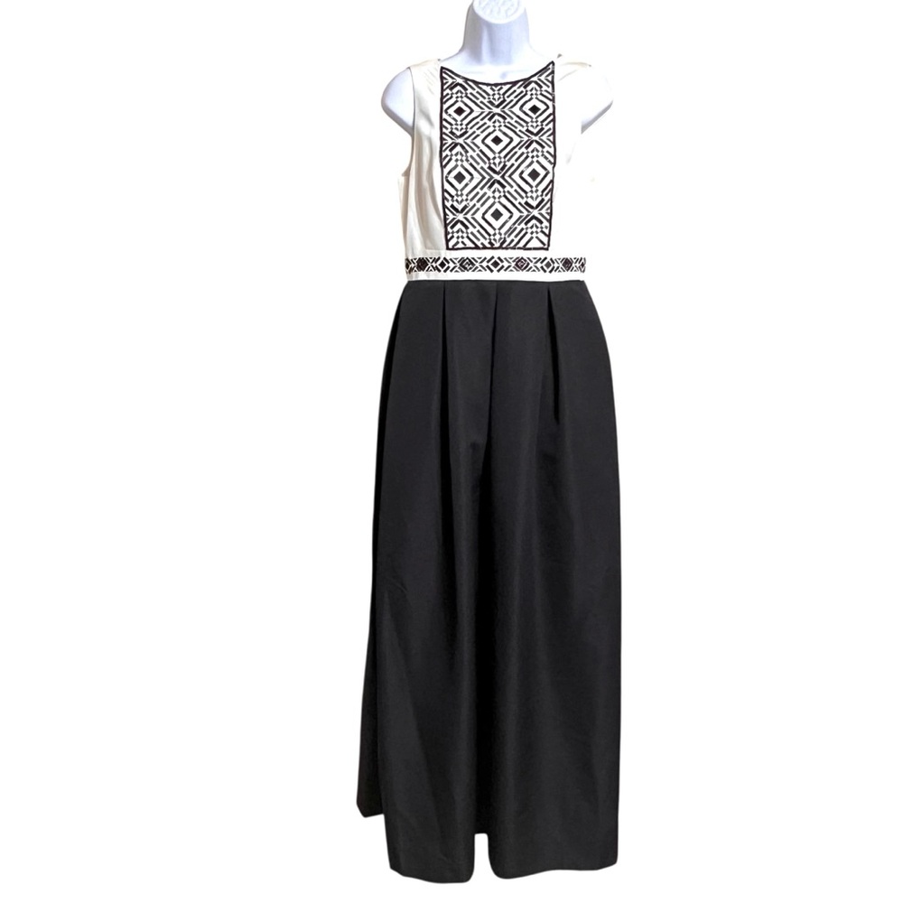 Shoshanna Midnight Carolina Beaded Formal Maxi Dress 6 NWT Black Tie Embroidered